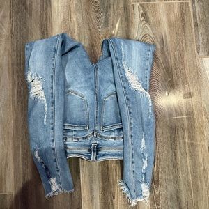 Wax Jean skinny ripped jeans